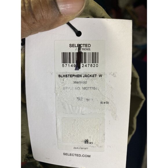 Selected Homme Mens‎ Slhstephen Jacket W - Green Mermaid Size Medium - Picture 8 of 10